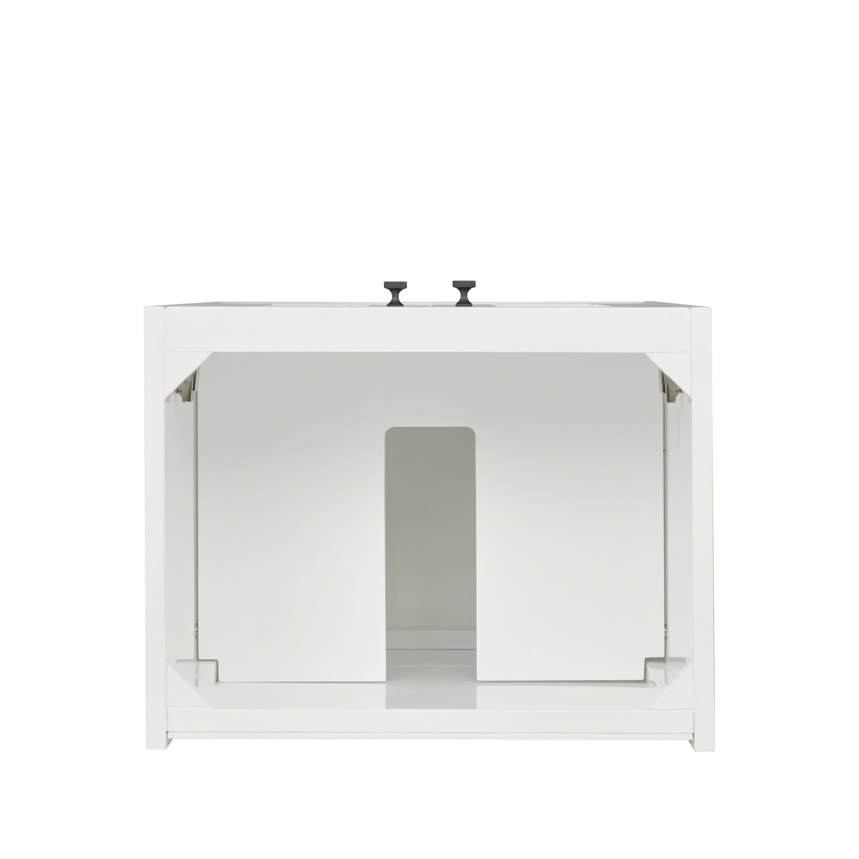 Chianti 20" Single Cabinet, Glossy White, Matte Black