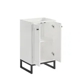 Chianti 20" Single Cabinet, Glossy White, Matte Black