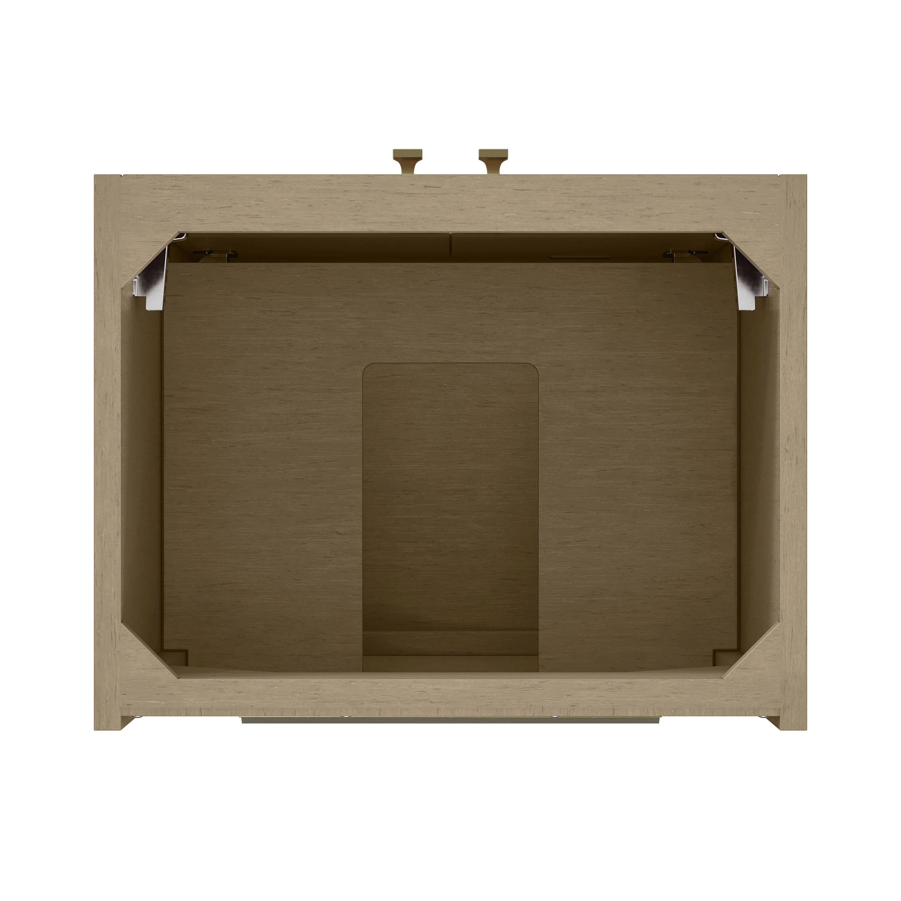 Chianti 20" Single Cabinet, Walnut Whisper, Champagne Brass