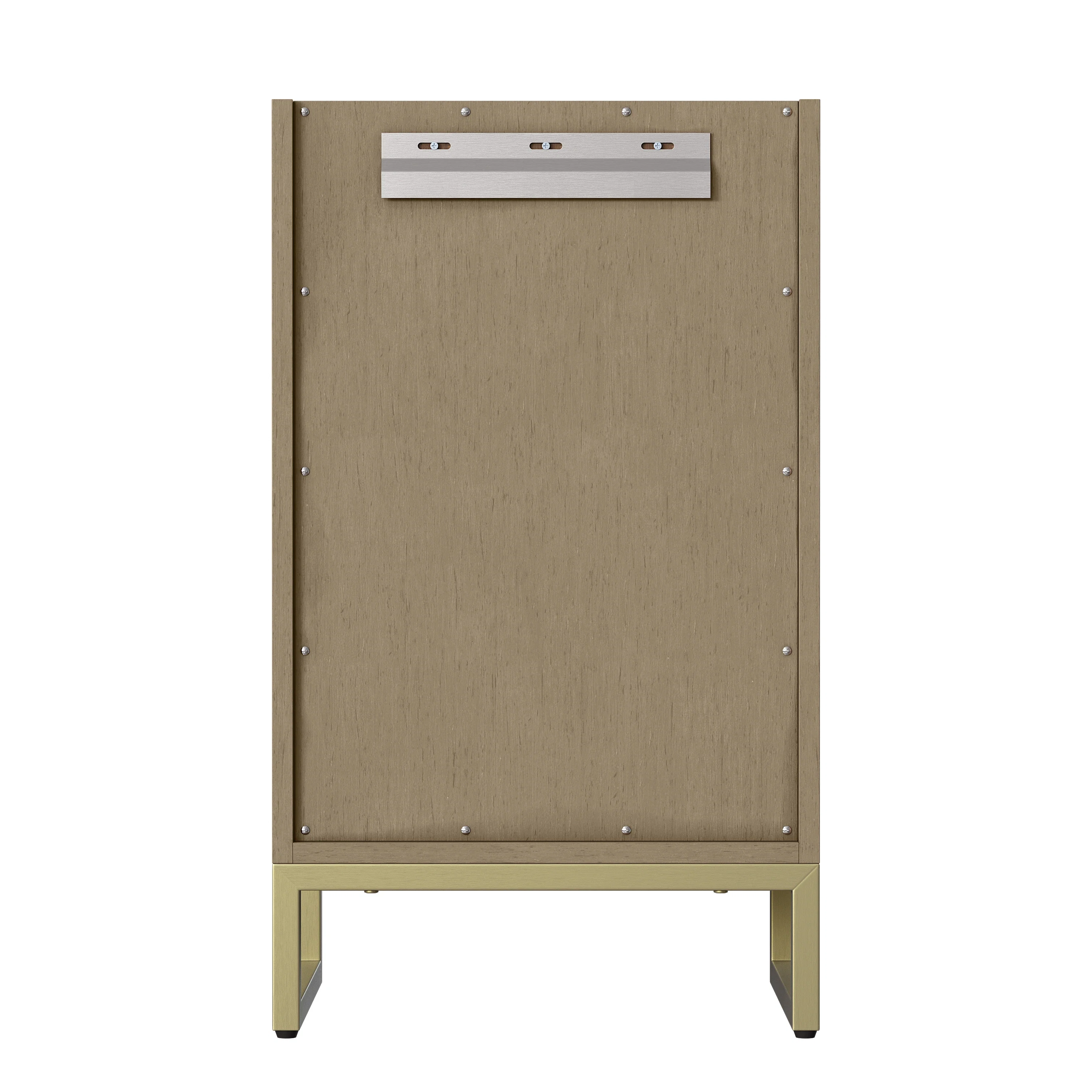Chianti 20" Single Cabinet, Walnut Whisper, Champagne Brass