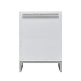 Chianti 24" Single Cabinet, Glossy White, Brushed Nickel
