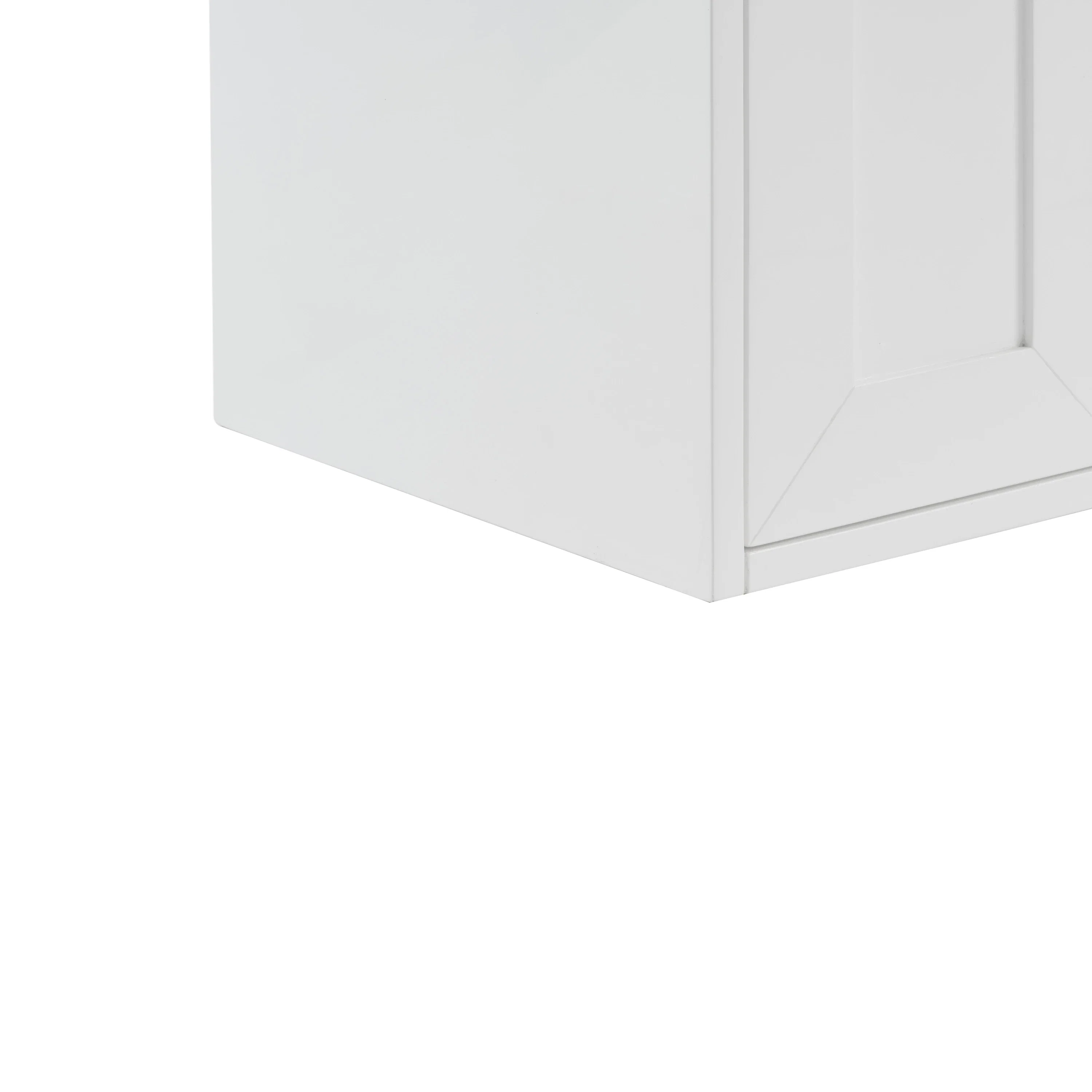 Chianti 24" Single Cabinet, Glossy White, Champagne Brass