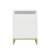 Chianti 24" Single Cabinet, Glossy White, Champagne Brass
