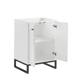 Chianti 24" Single Cabinet, Glossy White, Matte Black
