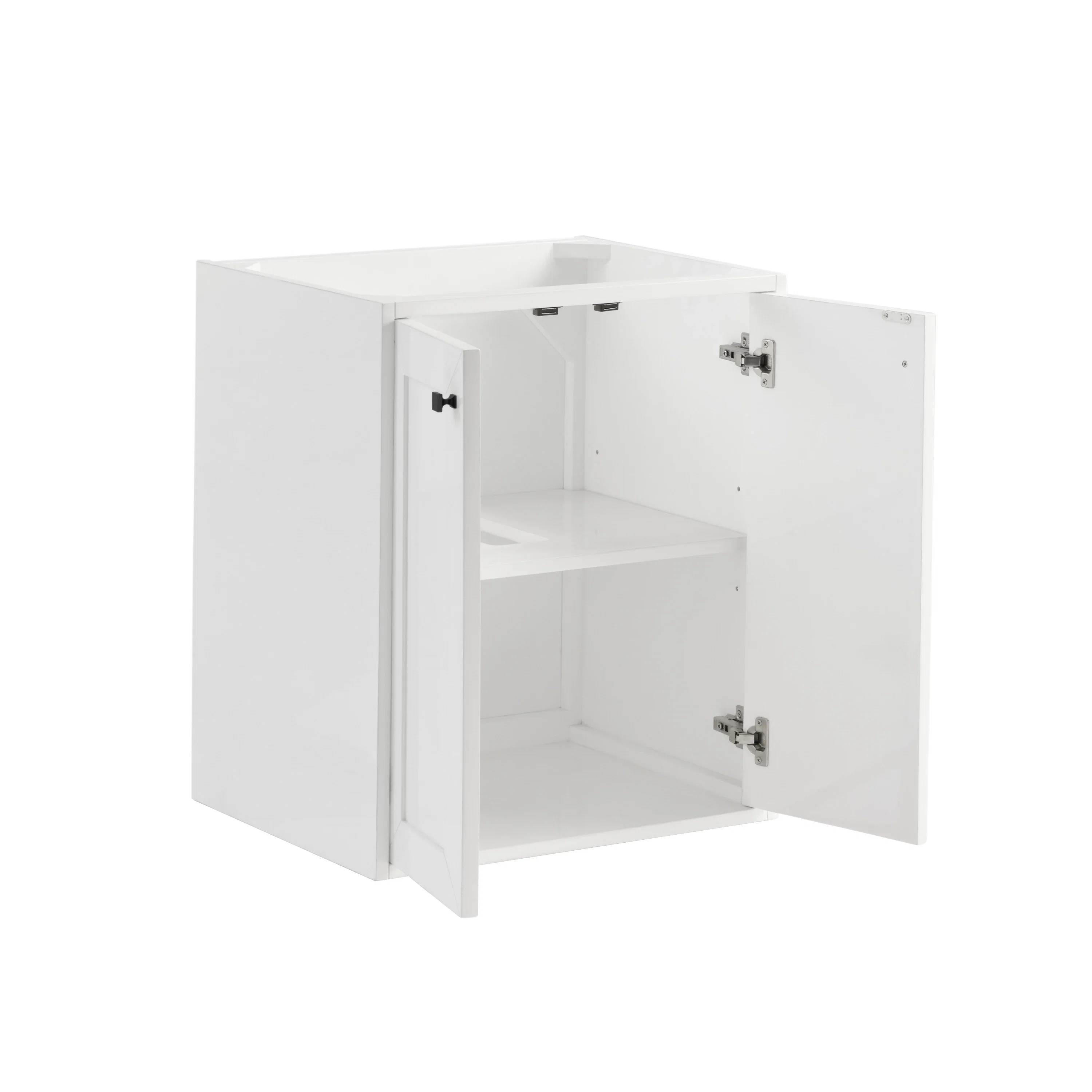 Chianti 24" Single Cabinet, Glossy White, Matte Black