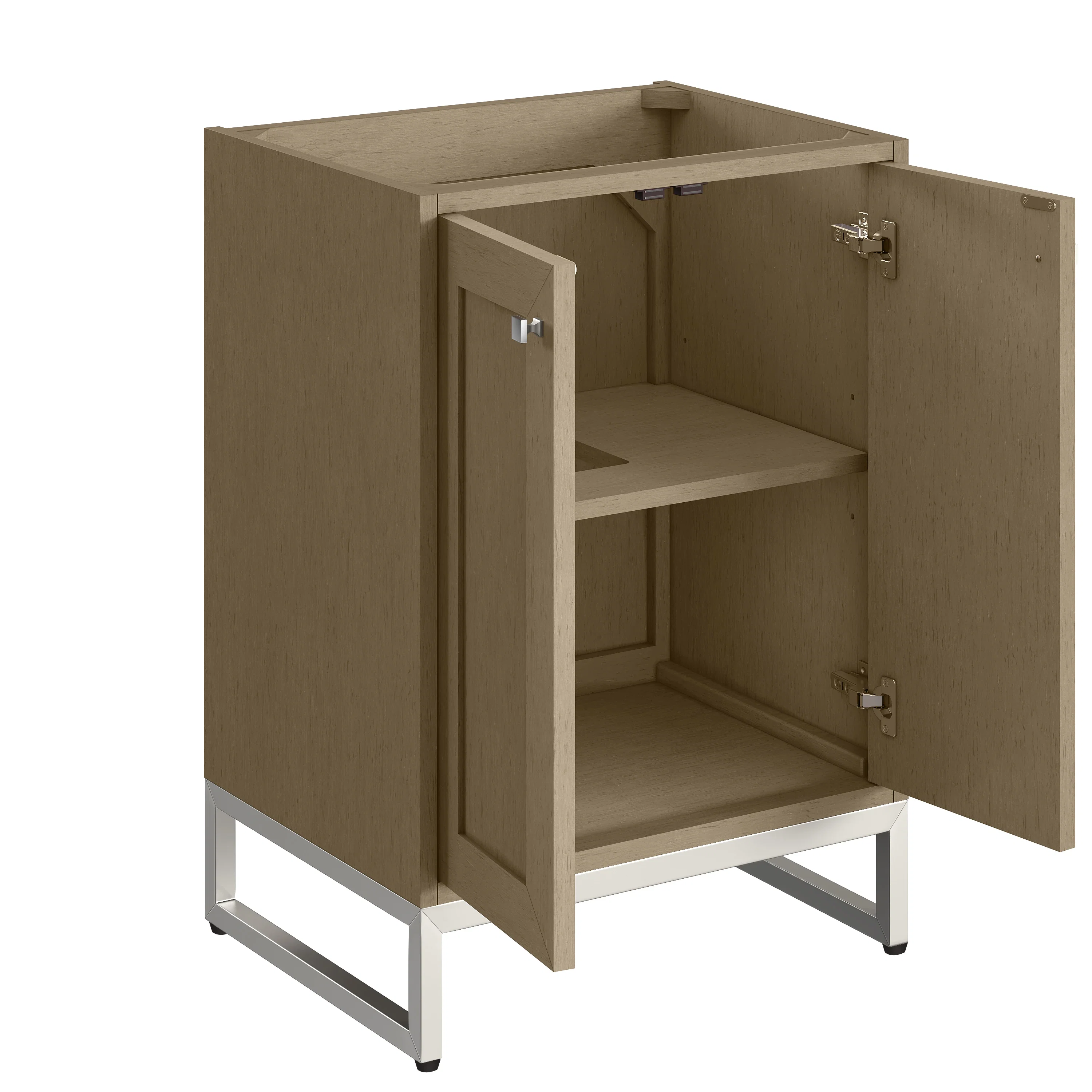Chianti 24" Single Cabinet, Walnut Whisper, Brushed Nickel