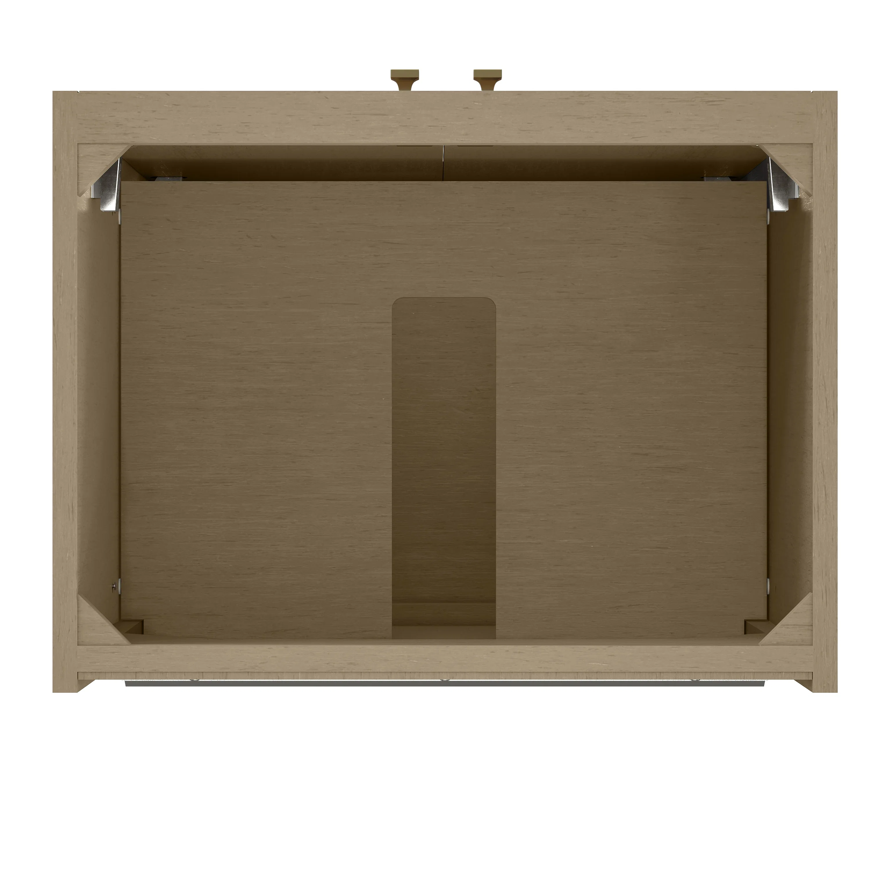 Chianti 24" Single Cabinet, Walnut Whisper, Champagne Brass