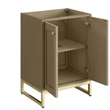 Chianti 24" Single Cabinet, Walnut Whisper, Champagne Brass