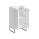 Chianti 20" Single Vanity, Glossy White, Brushed Nickel, w/ White Glossy Composite Stone Top
