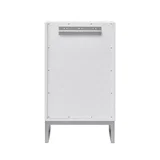Chianti 20" Single Vanity, Glossy White, Brushed Nickel, w/ White Glossy Composite Stone Top