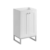 Chianti 20" Single Vanity, Glossy White, Brushed Nickel, w/ White Glossy Composite Stone Top