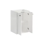 Chianti 20" Single Vanity, Glossy White, Matte Black, w/ White Glossy Composite Stone Top