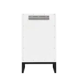 Chianti 20" Single Vanity, Glossy White, Matte Black, w/ White Glossy Composite Stone Top
