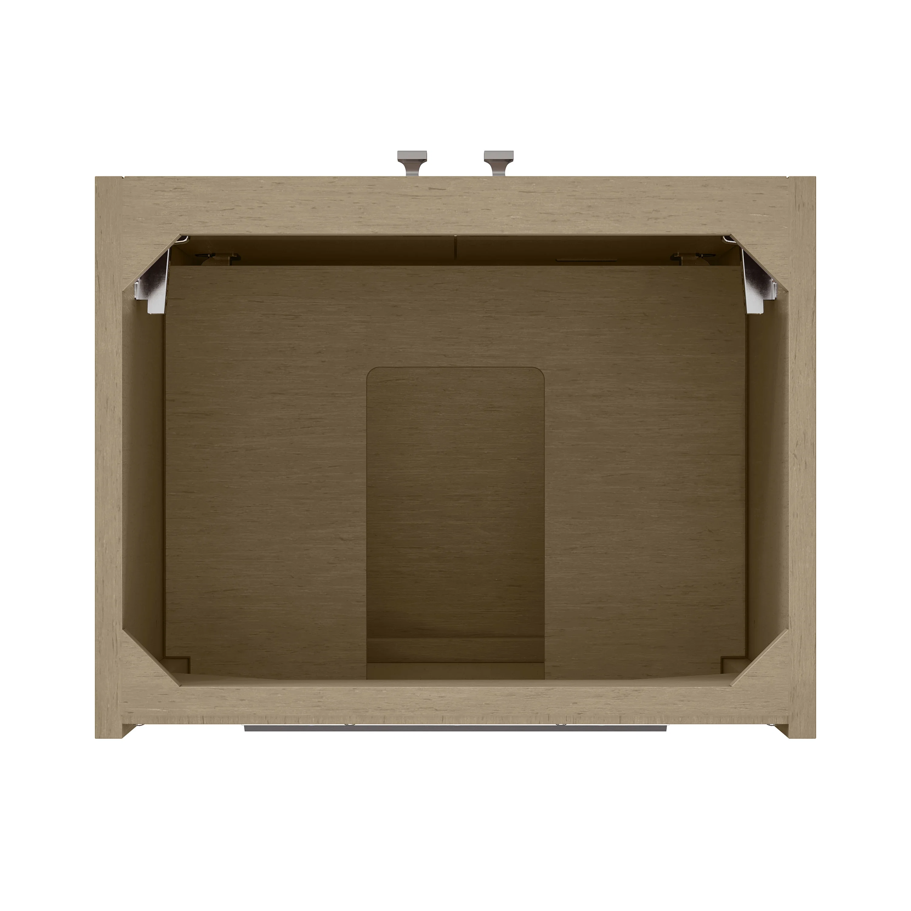 Chianti 20" Single Vanity, Walnut Whisper, Brushed Nickel, w/ White Glossy Composite Stone Top