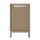 Chianti 20" Single Vanity, Walnut Whisper, Brushed Nickel, w/ White Glossy Composite Stone Top