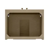 Chianti 20" Single Vanity, Walnut Whisper, Champagne Brass, w/ White Glossy Composite Stone Top