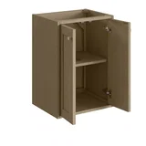 Chianti 20" Single Vanity, Walnut Whisper, Champagne Brass, w/ White Glossy Composite Stone Top