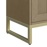 Chianti 20" Single Vanity, Walnut Whisper, Champagne Brass, w/ White Glossy Composite Stone Top