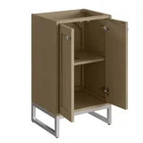 Chianti 20" Single Vanity, Walnut Whisper w/ White Glossy Composite Stone Top