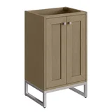 Chianti 20" Single Vanity, Walnut Whisper w/ White Glossy Composite Stone Top