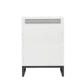 Chianti 24" Single Vanity, Glossy White, Matte Black, w/ White Glossy Composite Stone Top