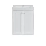 Chianti 24" Single Vanity, Glossy White w/ White Glossy Composite Stone Top
