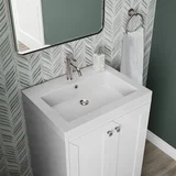 Chianti 24" Single Vanity, Glossy White w/ White Glossy Composite Stone Top