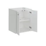 Chianti 24" Single Vanity, Glossy White w/ White Glossy Composite Stone Top