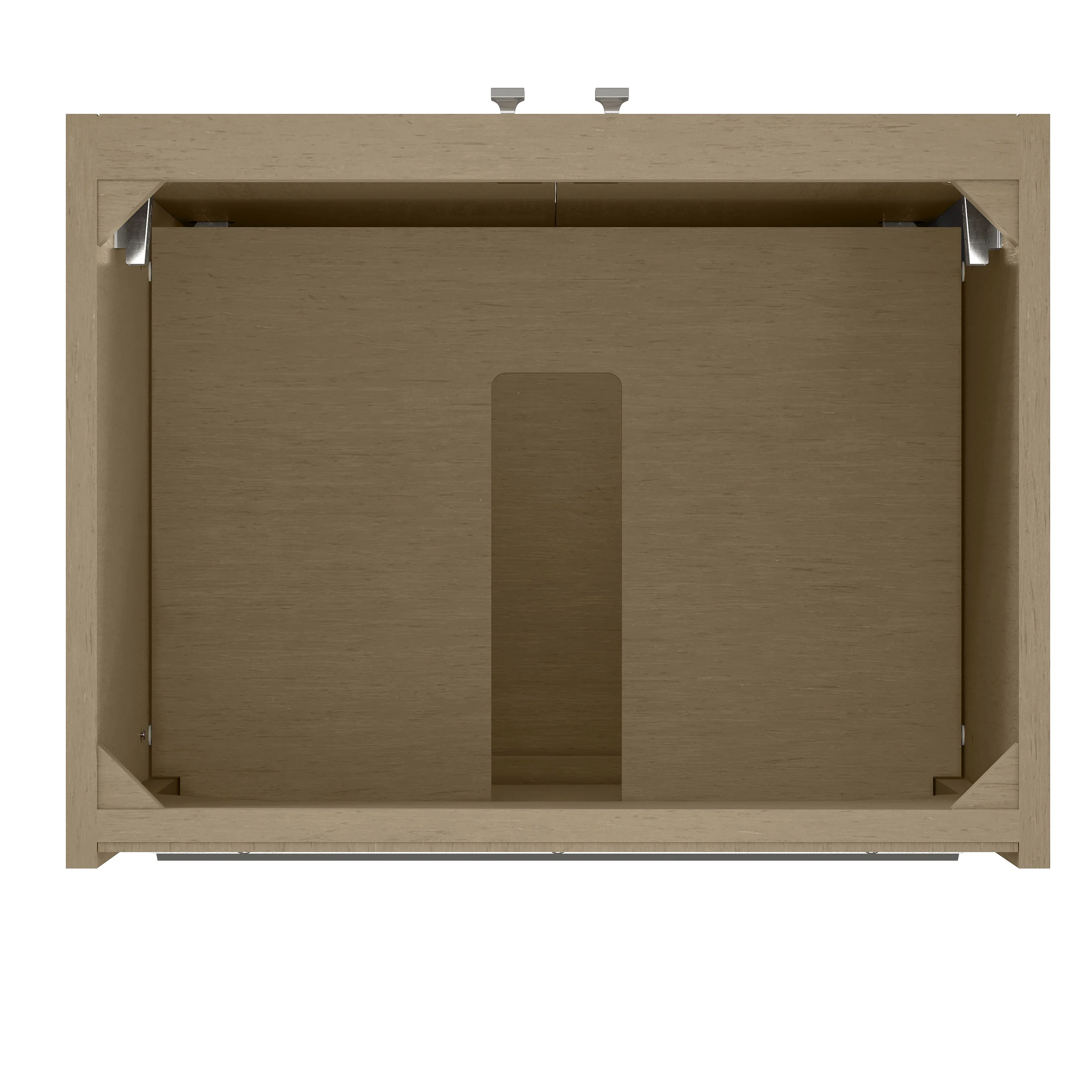 Chianti 24" Single Vanity, Walnut Whisper, Brushed Nickel, w/ White Glossy Composite Stone Top