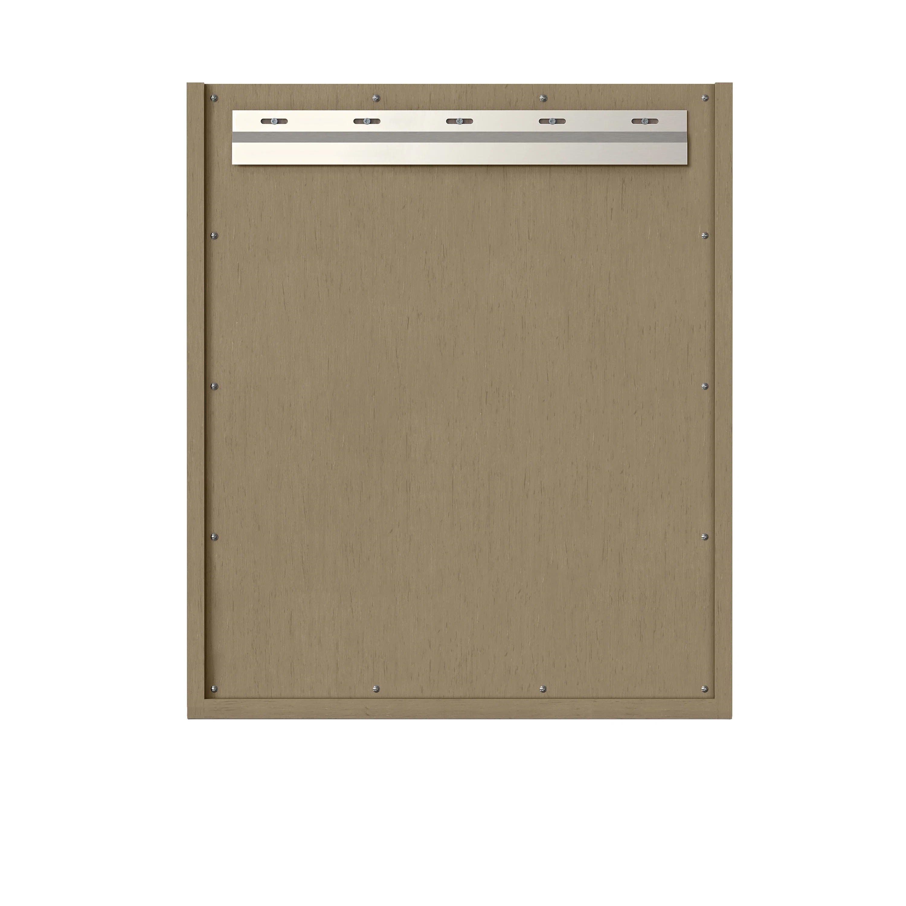 Chianti 24" Single Vanity, Walnut Whisper, Brushed Nickel, w/ White Glossy Composite Stone Top