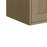 Chianti 24" Single Vanity, Walnut Whisper, Brushed Nickel, w/ White Glossy Composite Stone Top