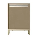 Chianti 24" Single Vanity, Walnut Whisper, Champagne Brass, w/ White Glossy Composite Stone Top
