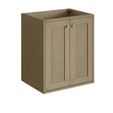 Chianti 24" Single Vanity, Walnut Whisper w/ White Glossy Composite Stone Top
