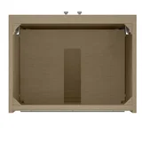 Chianti 24" Single Vanity, Walnut Whisper w/ White Glossy Composite Stone Top