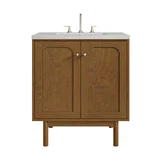 Laurent 30" Single Vanity, Honey Oak w/ 3 CM Lime Delight Silestone Top
