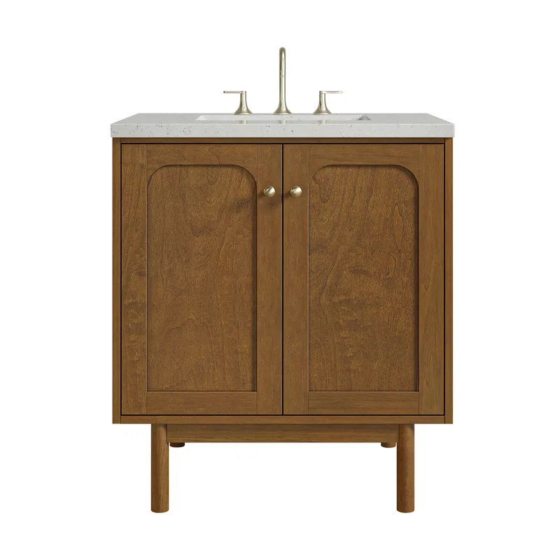 Laurent 30" Single Vanity, Honey Oak w/ 3 CM Lime Delight Silestone Top