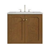 Laurent 30" Single Vanity, Honey Oak w/ 3 CM Lime Delight Silestone Top