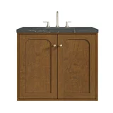 Laurent 30" Single Vanity, Honey Oak w/ 3 CM Parisien Bleu Silestone Top