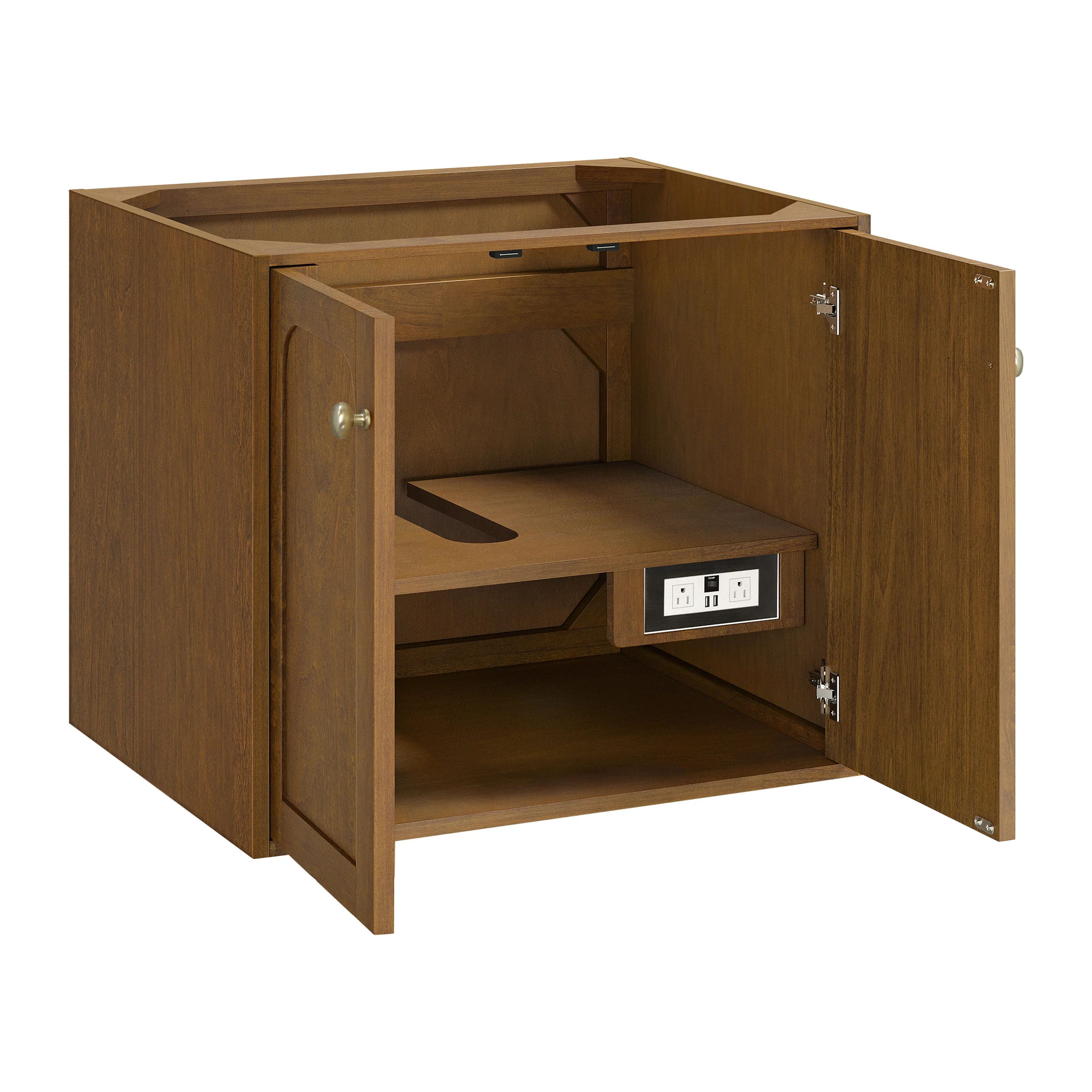 Laurent 30" Single Vanity, Honey Oak w/ 3 CM Phantome Eclos Top