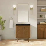 Laurent 30" Single Vanity, Honey Oak w/ 3 CM Phantome Eclos Top
