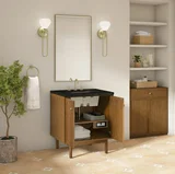 Laurent 30" Single Vanity, Honey Oak w/ 3 CM Phantome Eclos Top