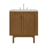 Laurent 30" Single Vanity, Honey Oak w/ 3 CM Siberian Silestone Top
