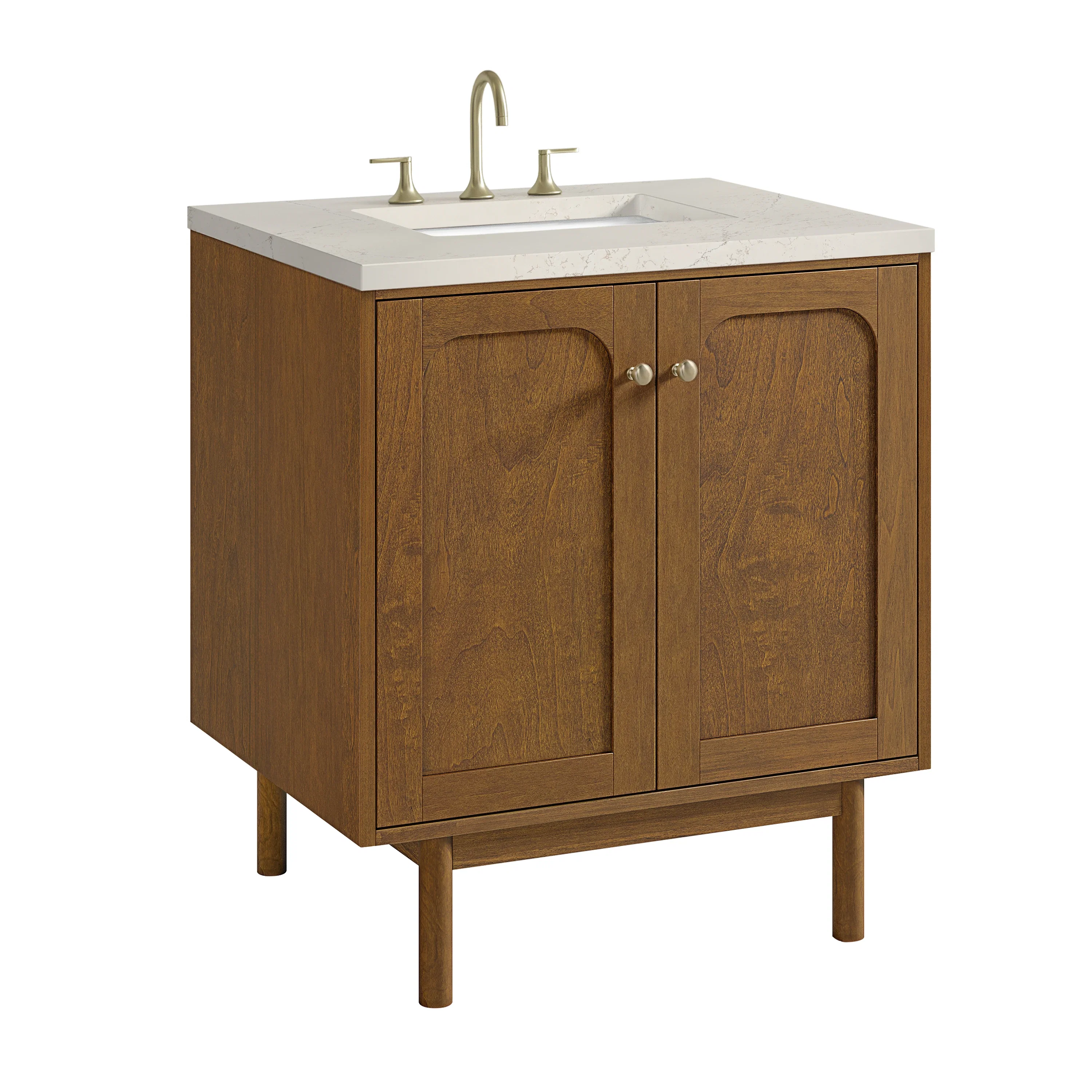 Laurent 30" Single Vanity, Honey Oak w/ 3 CM Siberian Silestone Top