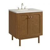Laurent 30" Single Vanity, Honey Oak w/ 3 CM Siberian Silestone Top