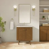 Laurent 30" Single Vanity, Honey Oak w/ 3 CM Siberian Silestone Top