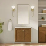 Laurent 30" Single Vanity, Honey Oak w/ 3 CM Siberian Silestone Top