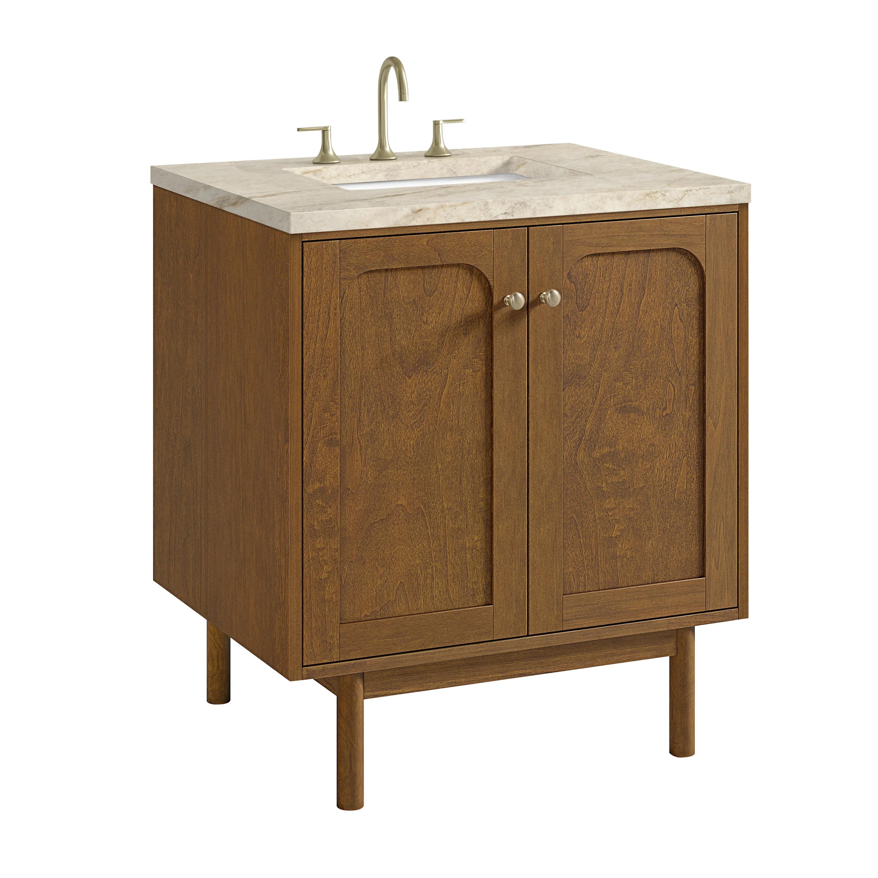 Laurent 30" Single Vanity, Honey Oak w/ 3 CM Tajnar Eclos Top