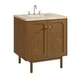 Laurent 30" Single Vanity, Honey Oak w/ 3 CM Tajnar Eclos Top