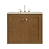 Laurent 30" Single Vanity, Honey Oak w/ 3 CM Tajnar Eclos Top