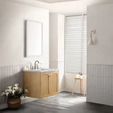 Laurent 30" Single Vanity, Light Natural Oak w/ 3 CM Carrara Marble Top